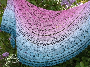 Wzór na chustę "Zakochana Kokietka" - Julita Janicka 