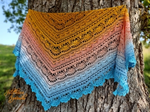 Wzór na chustę "Czarodziejka" - Julita Janicka 