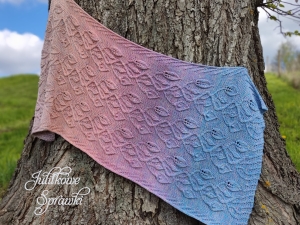 Wzór na szal, szalik, kocyk "Mała Figlarka" - Julita Janicka