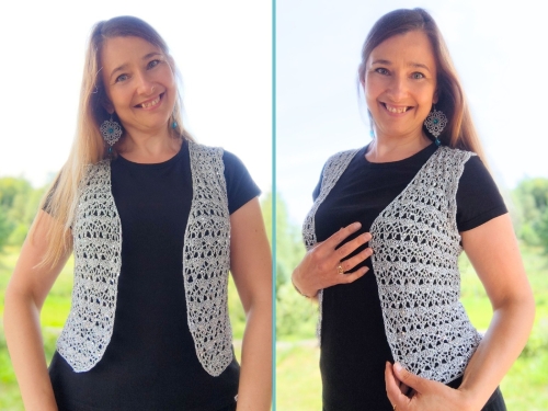 wzór na kamizelkę na szydełku