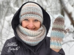"Zimulka" / "Wintie" - wzór na czapkę, komin, rękawiczki