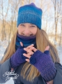 Czapka, komin i rękawiczki na zimę na szydełku - wzór PDF